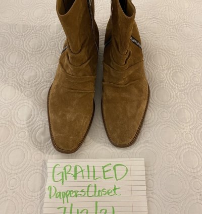 Amiri Suede Zip Boots size 42