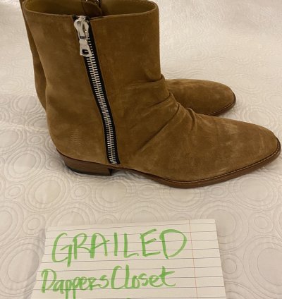 Amiri Suede Zip Boots size 42