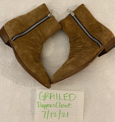 Amiri Suede Zip Boots size 42