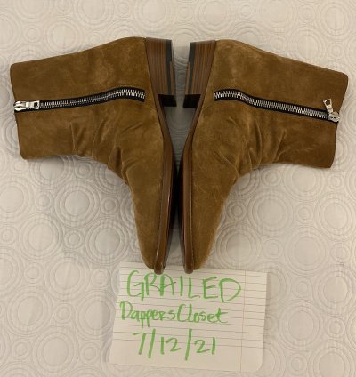 Amiri Suede Zip Boots size 42