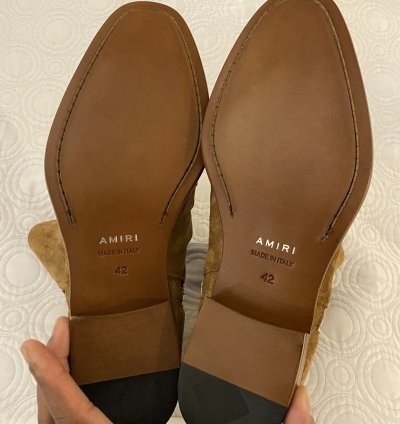 Amiri Suede Zip Boots size 42
