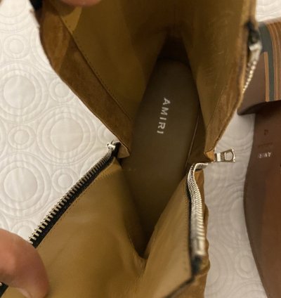 Amiri Suede Zip Boots size 42