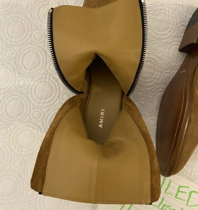 Amiri Suede Zip Boots size 42