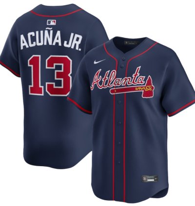 Ronald Acuña Jr 13 Atlanta Braves Alternate Limited Men Jersey - Navy