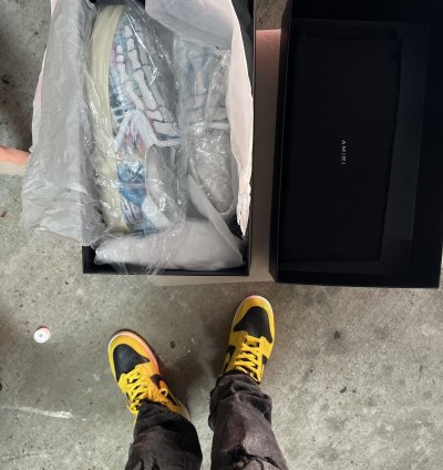Amiri Tie Dye Skel Toe Slip On
