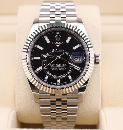 Rolex Sky-dweller Black Dial Jubilee Bracelet 336934 Full Set
