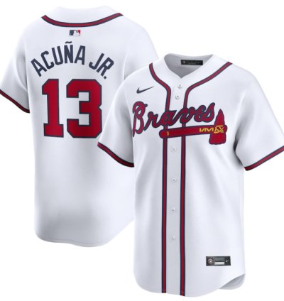 Ronald Acuña Jr 13 Atlanta Braves Home Limited Player Men Jersey - White