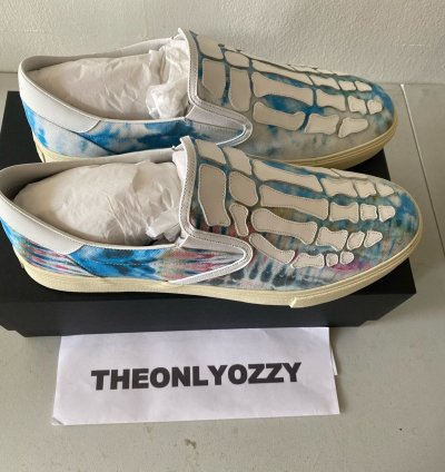 Amiri Tie Dye Slip Skel Toe On Bones Sneakers Skeleton 13