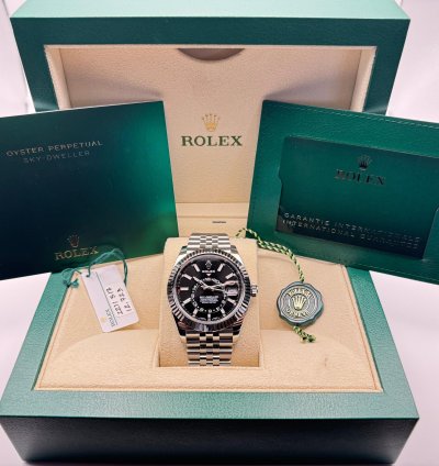 Rolex Sky-dweller Black Dial Jubilee New Unworn 2024