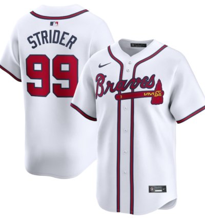 Spencer Strider 99 Atlanta Braves Home Limited Player Men Jersey - White
