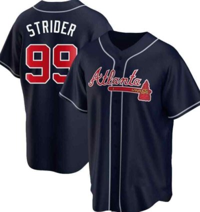 Spencer Strider 99 Atlanta Braves Men Jersey - Navy