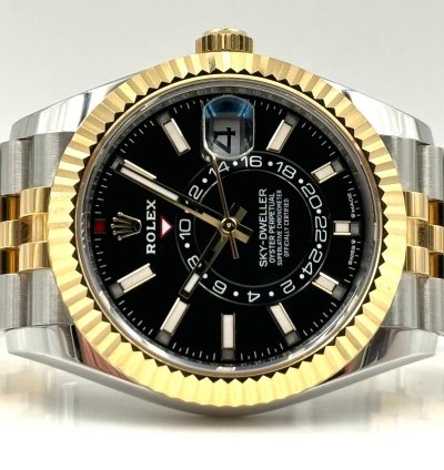 Rolex Sky-dweller Black Dial Two Tone Jubilee Bracelet 336933 Unworn 2024