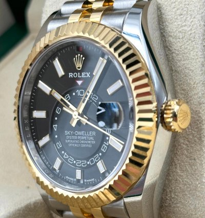 Rolex Sky-dweller Black Dial Two Tone Jubilee Bracelet 336933 Unworn 2024