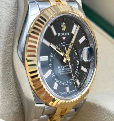 Rolex Sky-dweller Black Dial Two Tone Jubilee Bracelet 336933 Unworn 2024