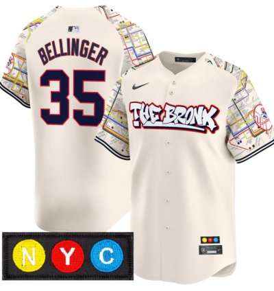 Cody Bellinger Jersey 35 New York Yankees The Bronx Subway Style Premier Stitched Cream