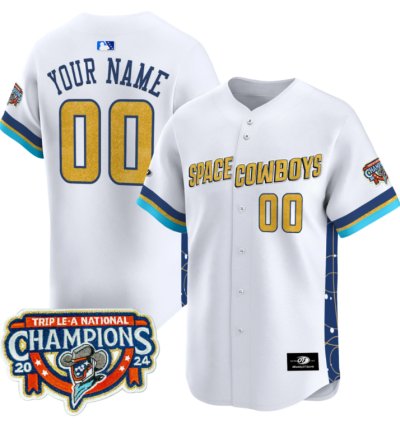 Custom Sugar Land Space Cowboys Jersey Championship Patch Vapor Premier Limited Stitched