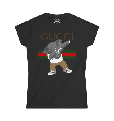 Gucci Elephant Black Women T-shirt - Size Usa
