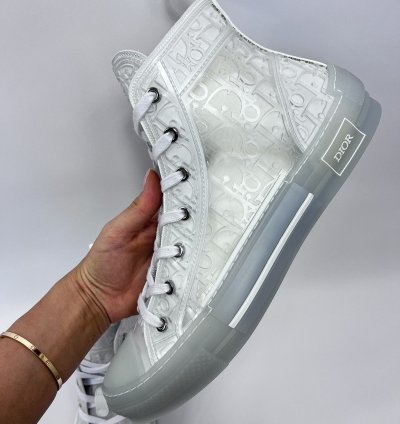 B23 3d Oblique Transparent High Top Sneakers