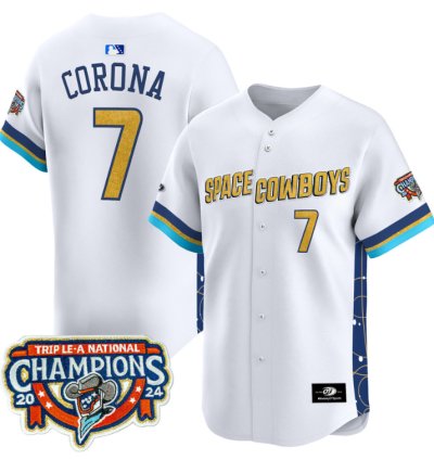 Kenedy Corona Jersey 7 Sugar Land Space Cowboys Championship Patch Vapor Premier Limited Stitched