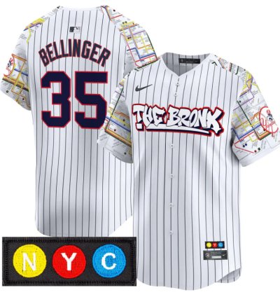 Cody Bellinger Jersey 35 New York Yankees The Bronx Subway Style Premier Stitched Pinstripe