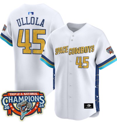 Miguel Ullola Jersey 45 Sugar Land Space Cowboys Championship Patch Vapor Premier Limited Stitched