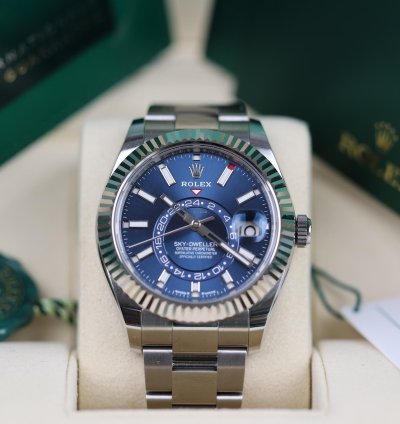 Rolex Sky-dweller Blau Oyster - Lc100 - 03 2025 - Neu Ungetragen - Fullset