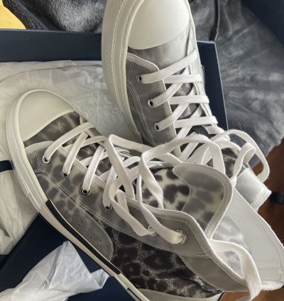 B23 High Top Grey Leopard