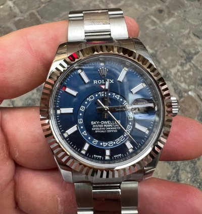 Rolex Sky-dweller Blu Blue New Nuovo Full Set Plastic Plastiche Stikers