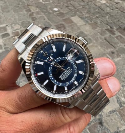 Rolex Sky-dweller Blu Blue New Nuovo Full Set Plastic Plastiche Stikers
