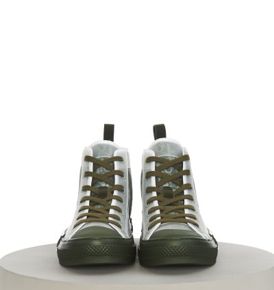 B23 High-top Sneaker In Olive Dior Oblique Canvas