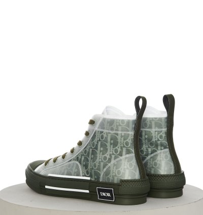 B23 High-top Sneaker In Olive Dior Oblique Canvas