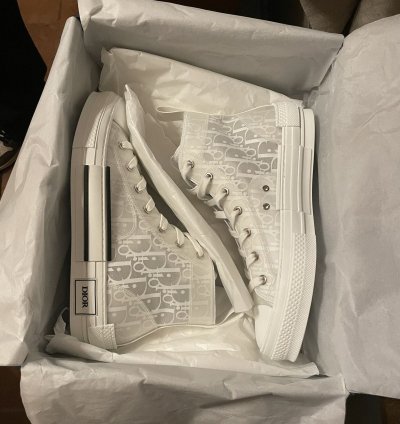 B23 High-top Sneaker White Dior Oblique Trasparenc Canvas