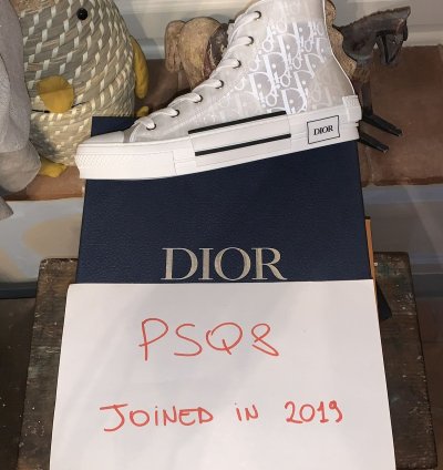 B23 High-top Sneaker White Dior Oblique Trasparenc Canvas