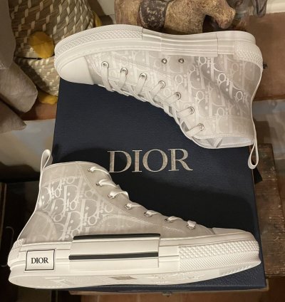 B23 High-top Sneaker White Dior Oblique Trasparenc Canvas