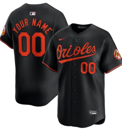 Baltimore Orioles Alternate Limited Custom Men Jersey - Black