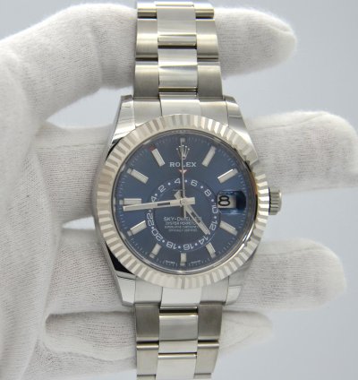 Rolex Sky-dweller Blue Dial Complete Set Stickers Off