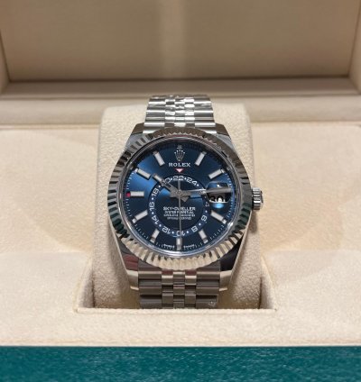 Rolex Sky-dweller Blue Dial Jubilee Bracelet