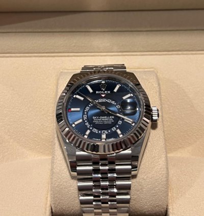 Rolex Sky-dweller Blue Dial Jubilee Bracelet