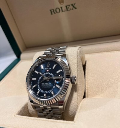 Rolex Sky-dweller Blue Dial Jubilee Bracelet
