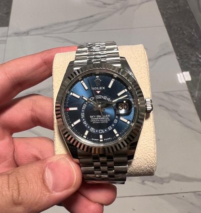 Rolex Sky-dweller Blue Dial Jubilee Bracelet