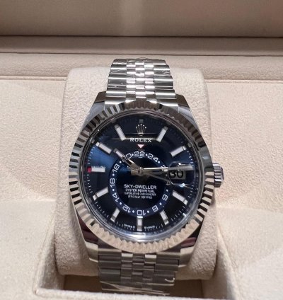 Rolex Sky-dweller Blue Dial Jubilee Bracelet