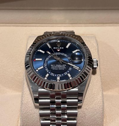 Rolex Sky-dweller Blue Dial Jubilee Bracelet
