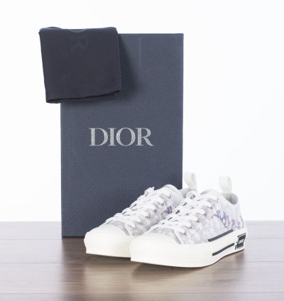 B23 Low-top Sneaker In Blue Red Dior Oblique
