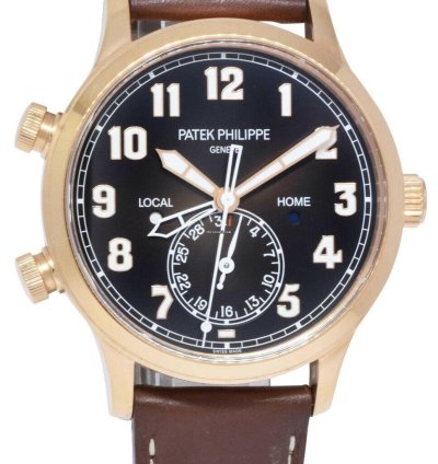 Patek Philippe 5524 Complications 18k Rose Gold Pilots Watch 20 5524r