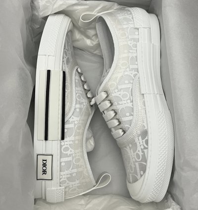 B23 Low-top White Dior Oblique Canvas
