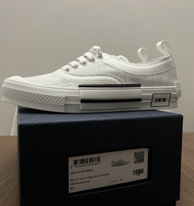 B23 Low-top White Dior Oblique Canvas