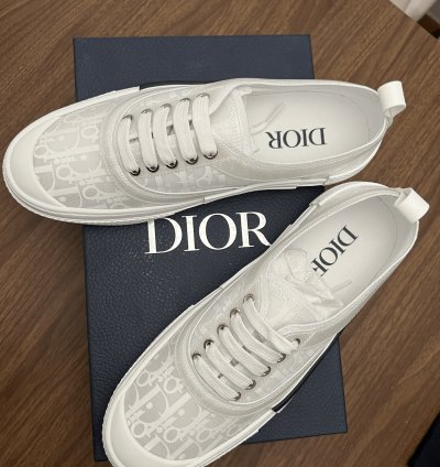B23 Low-top White Dior Oblique Canvas