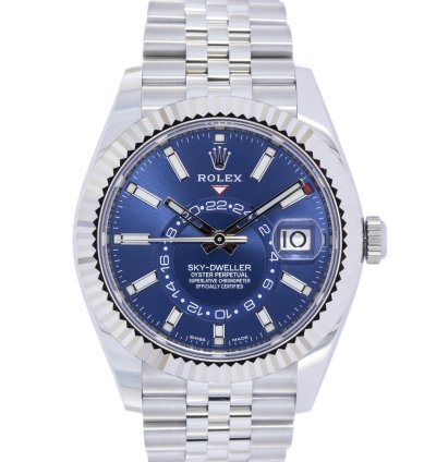 Rolex Sky-dweller Blue Dial Jubilee New Unworn Box And Papers 2022 326934