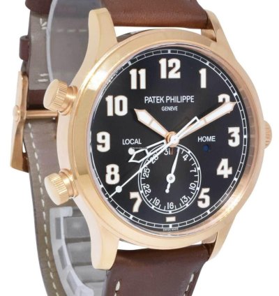 Patek Philippe 5524 Complications 18k Rose Gold Pilots Watch 23 5524r