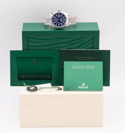 Rolex Sky-dweller Blue Dial Jubilee New Unworn Box And Papers 2022 326934